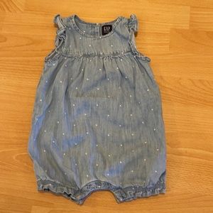 GAP Denim 12-18 month girls denim romper